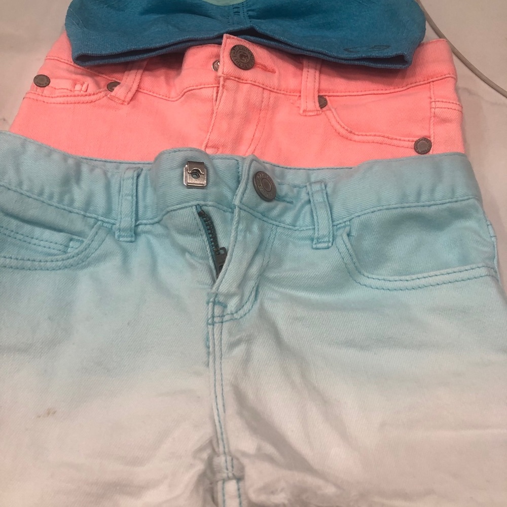Peek shorts/gap shorts/top/trainer bra (4 items )